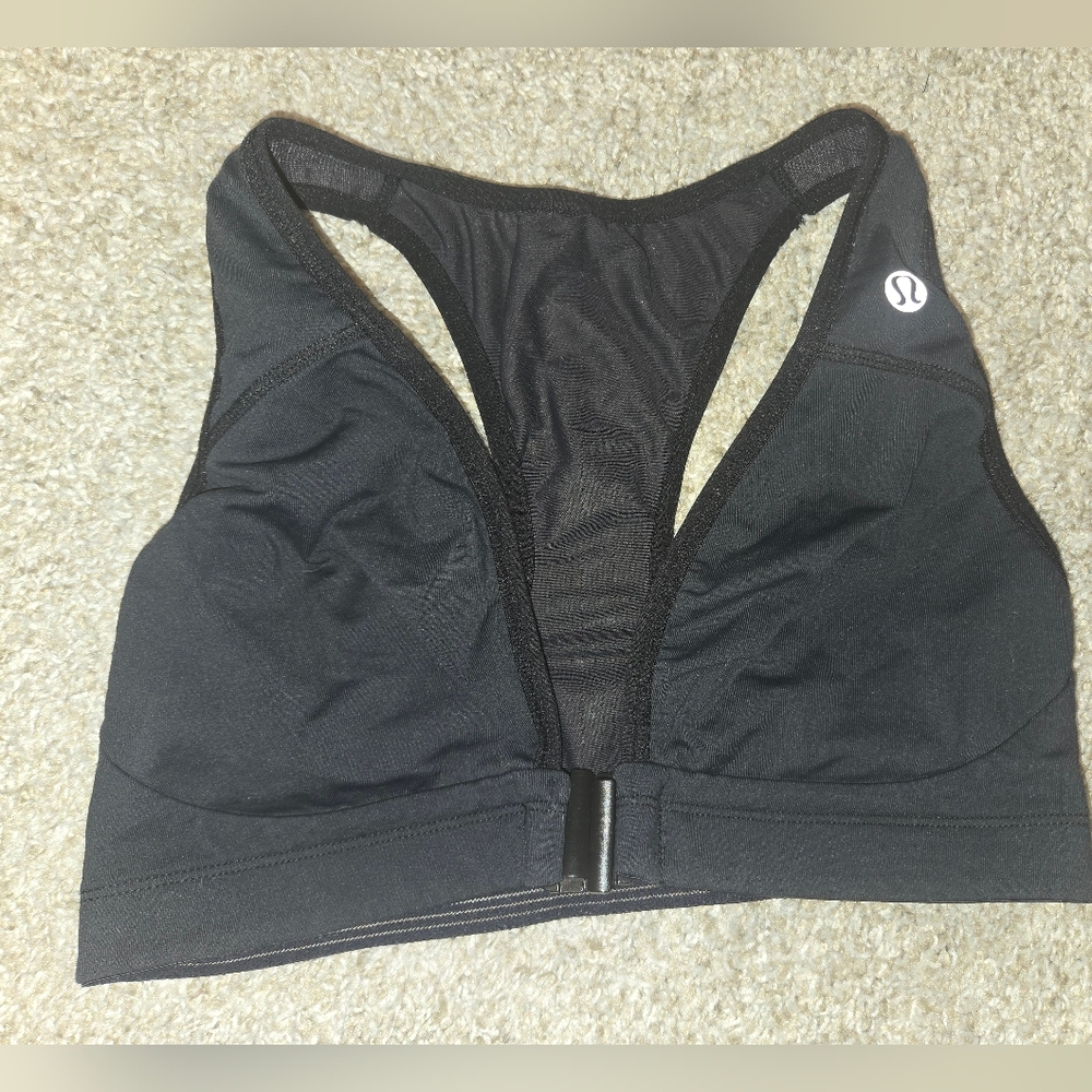 Lululemon Racerback Black Mesh Sports Bra